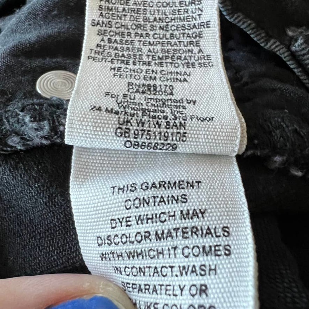 Free People High Rise Distressed Skinny Jeans Size 25 - Picture 16 of 16